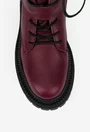 Ghete dama NUR burgundy din piele naturala