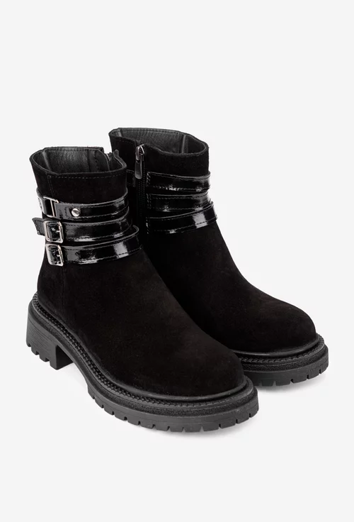 Ghete dama NUR din piele intoarsa