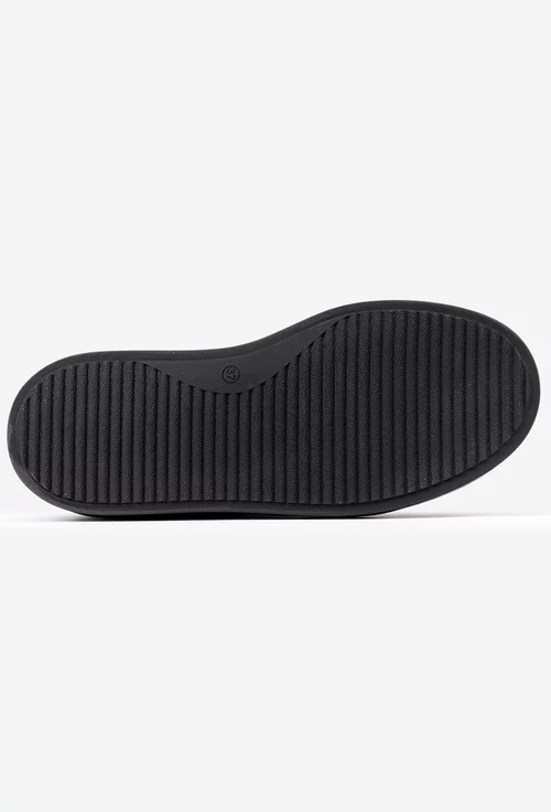 Ghete dama NUR din piele intoarsa neagra