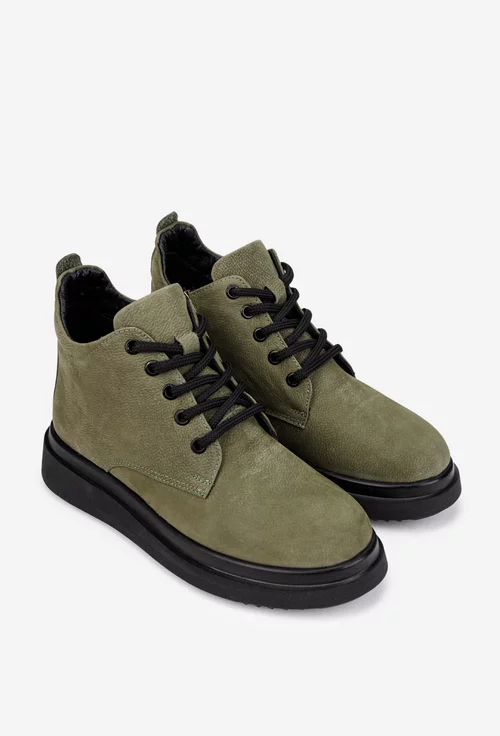 Ghete dama NUR din piele kaki