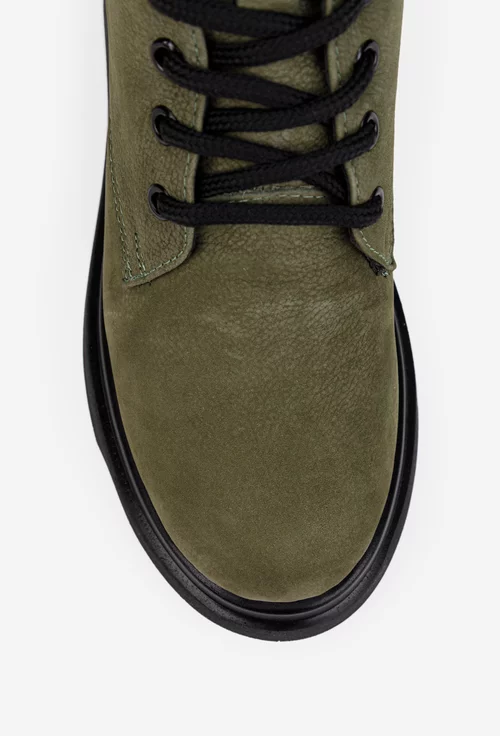 Ghete dama NUR din piele kaki