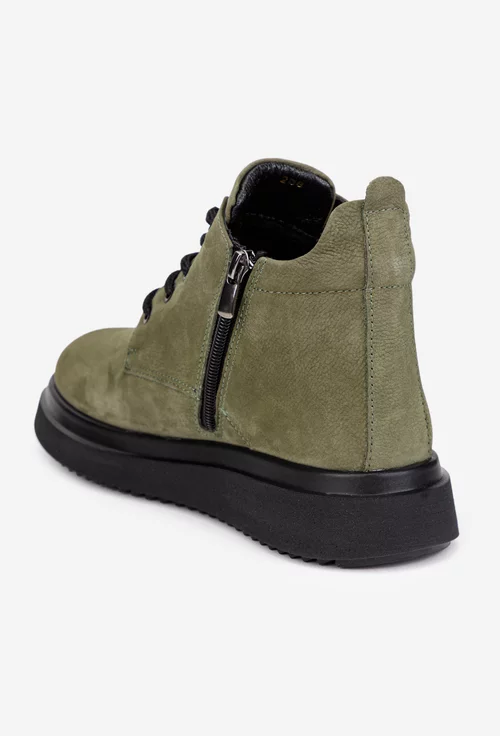 Ghete dama NUR din piele kaki