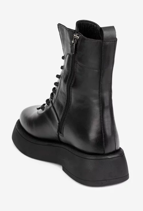 Ghete dama NUR din piele naturala neagra