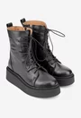Ghete dama NUR din piele naturala neagra