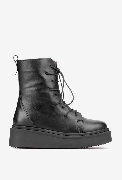 Ghete dama NUR din piele naturala neagra