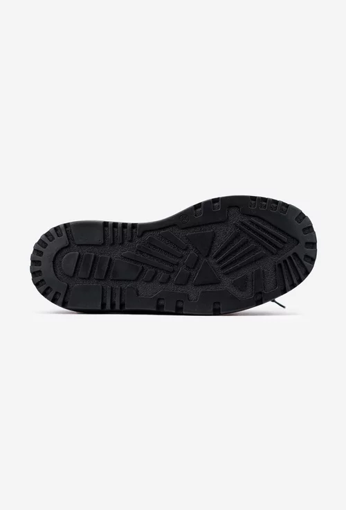 Ghete dama NUR gri cu negru din piele cu platforma