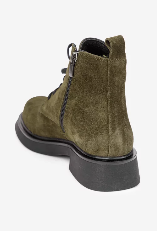 Ghete dama NUR kaki din piele intoarsa