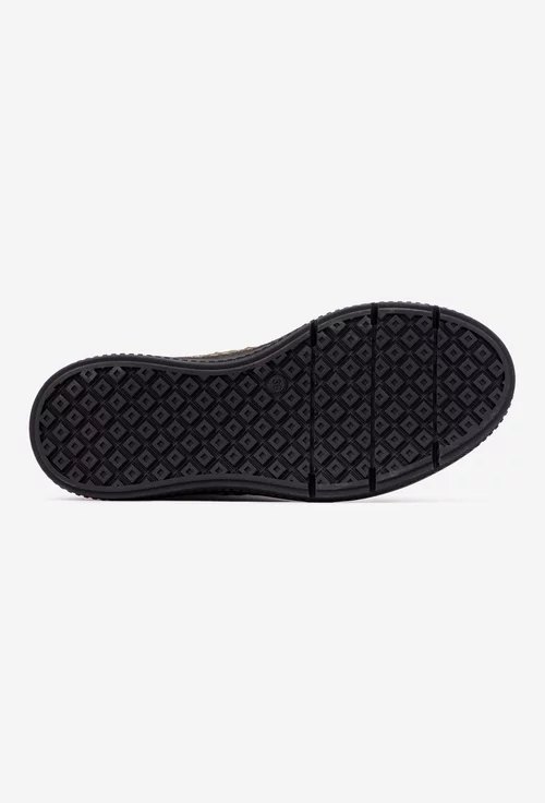 Ghete dama NUR kaki din piele intoarsa si material textil