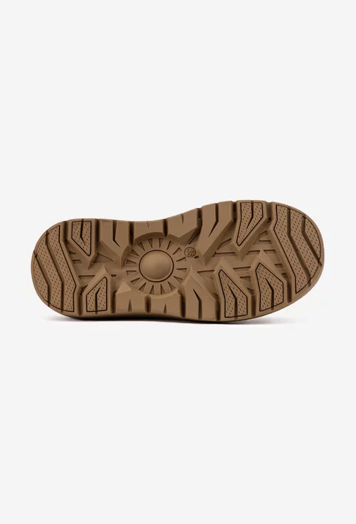 Ghete dama NUR maro din piele intoarsa cu blana