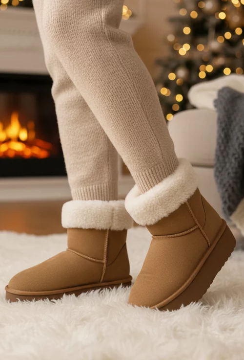 Ghete dama NUR maro din piele intoarsa imblanite