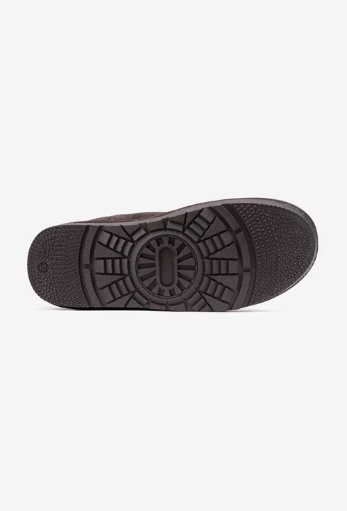 Ghete dama NUR maro inchis din piele intoarsa cu model