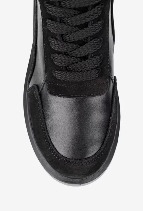 Ghete dama NUR negre din piele