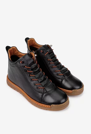 Ghete dama NUR negre din piele naturala