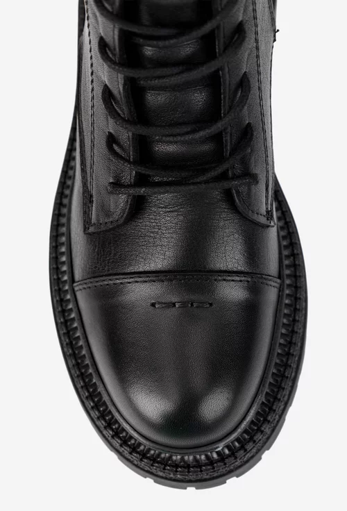 Ghete dama NUR negre din piele naturala