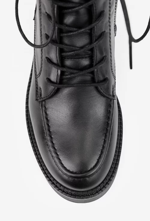 Ghete dama NUR negre din piele naturala