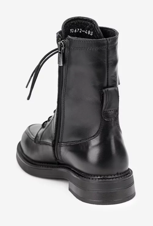 Ghete dama NUR negre din piele naturala