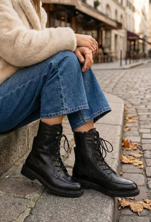 Ghete dama NUR negre din piele naturala