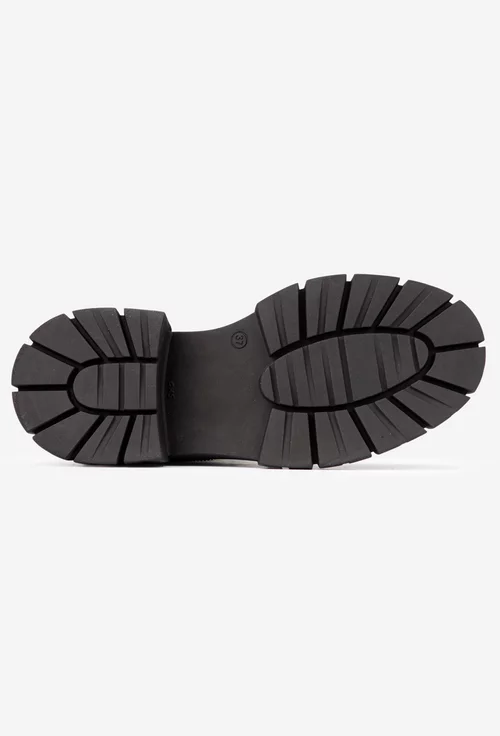 Ghete dama NUR negre din piele naturala picture - 4