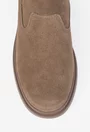 Ghete dama NUR taupe din piele intoarsa si material textil