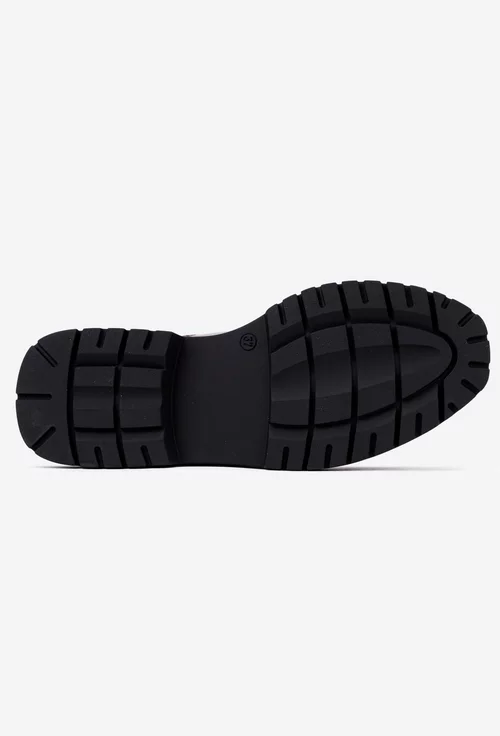 Ghete dama taupe din piele texturata