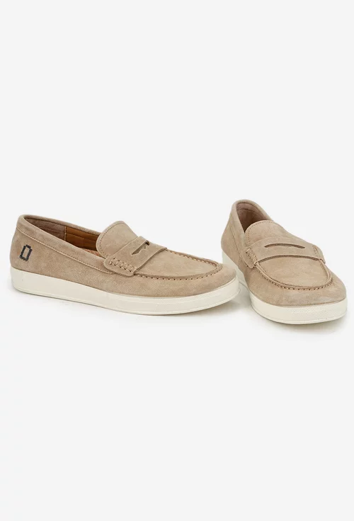 Mocasini barbati bej din piele intoarsa picture - 5