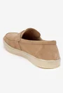Mocasini barbati din piele intoarsa bej