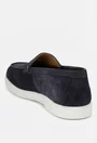 Mocasini barbati din piele intoarsa bleumarin