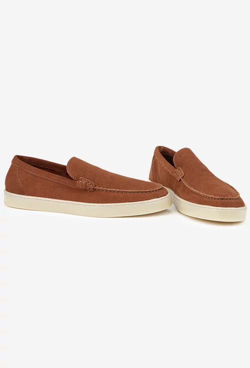 Mocasini barbati din piele intoarsa maro picture - 5