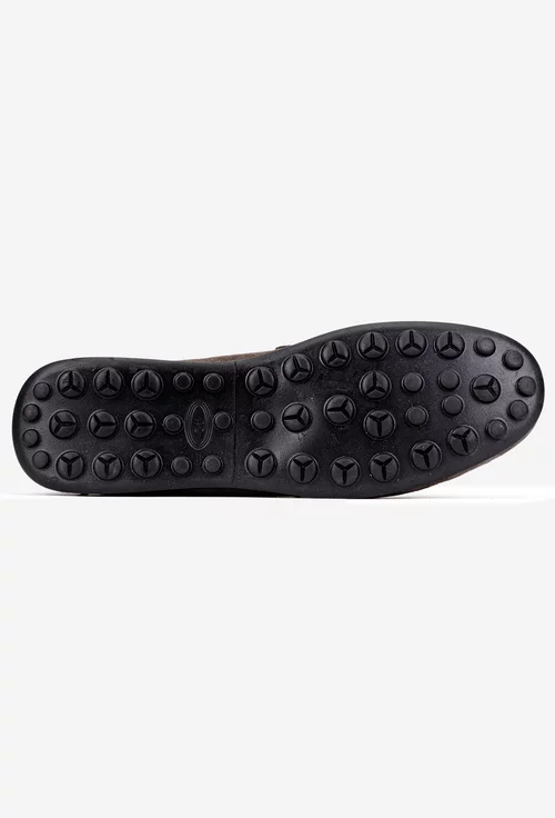 Mocasini barbati din piele nabuc grej