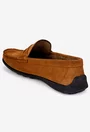 Mocasini barbati din piele nabuc maro