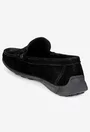 Mocasini barbati din piele nabuc neagra
