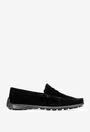 Mocasini barbati din piele nabuc neagra