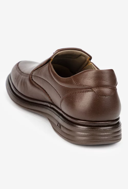 Mocasini barbati NUR maro din piele naturala picture - 4
