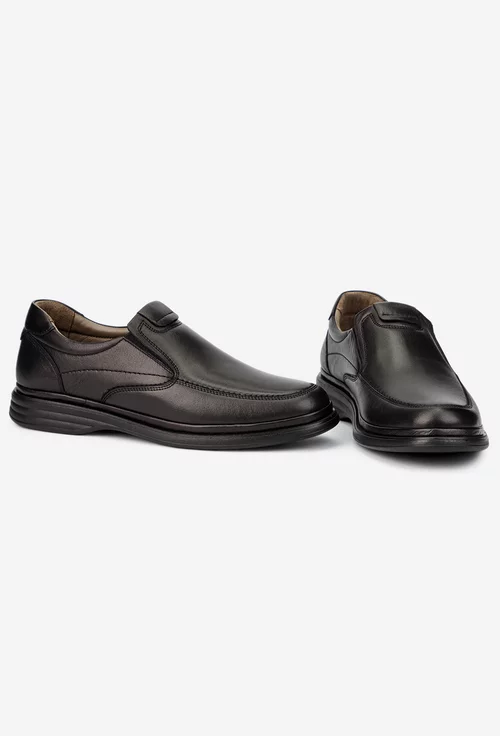 Mocasini barbati NUR negri din piele naturala picture - 6