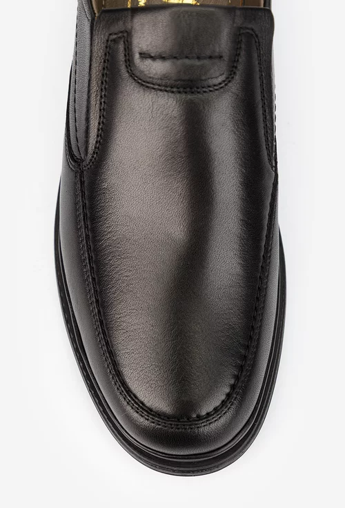 Mocasini barbati NUR negri din piele naturala picture - 7