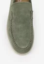 Mocasini barbati verzi din piele intoarsa