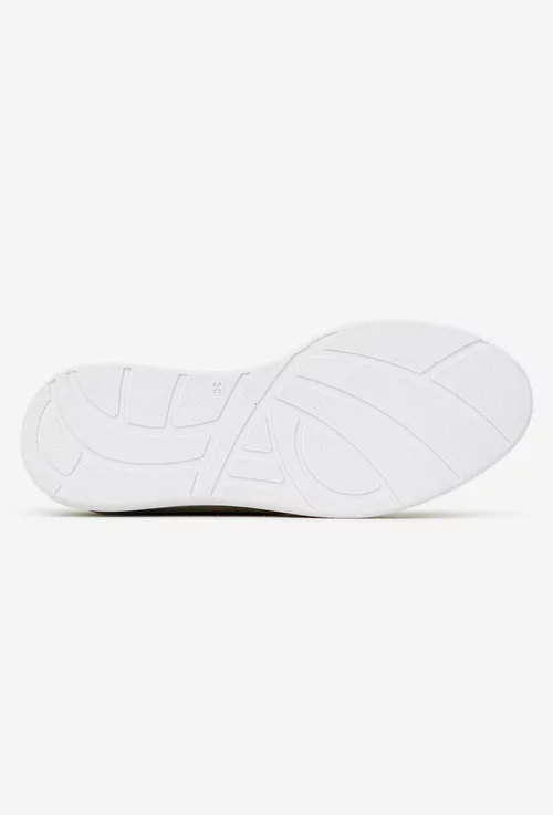 Mocasini dama din piele aurie