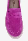 Mocasini dama fuchsia din piele intoarsa