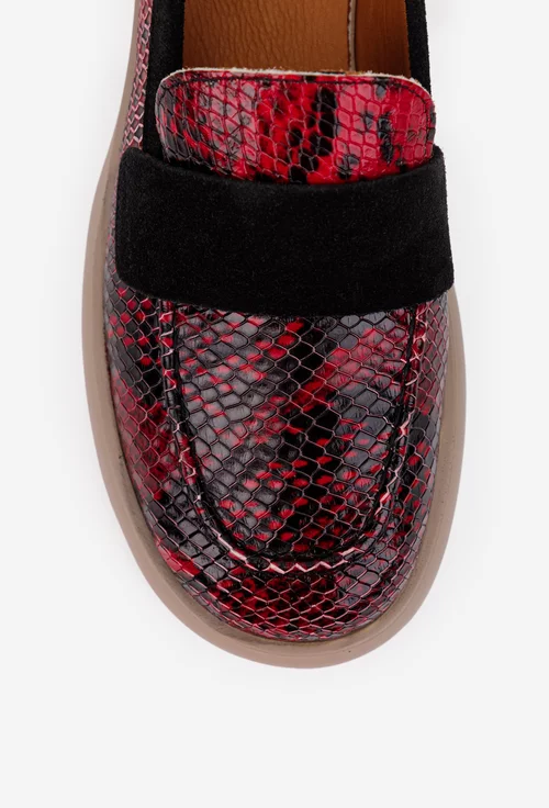Mocasini dama multicolori din piele picture - 6