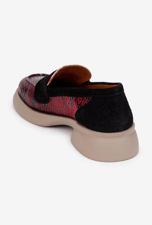 Mocasini dama multicolori din piele picture - 3