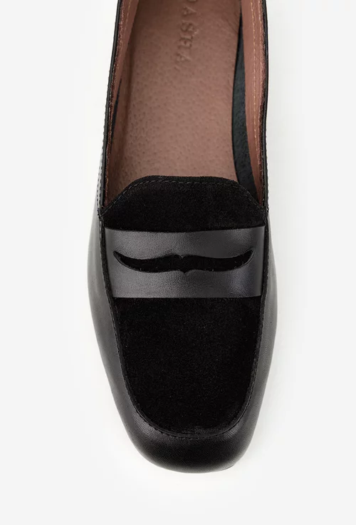 Mocasini dama negri din piele naturala picture - 6