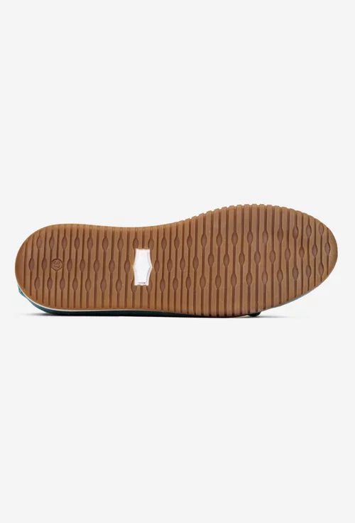 Mocasini dama NUR din piele intoarsa bleu