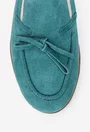 Mocasini dama NUR din piele intoarsa bleu