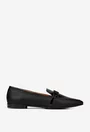 Mocasini dama NUR negri din piele cu ornament