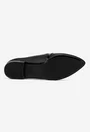Mocasini dama NUR negri din piele cu ornament