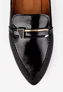 Mocasini dama NUR negri din piele cu ornament