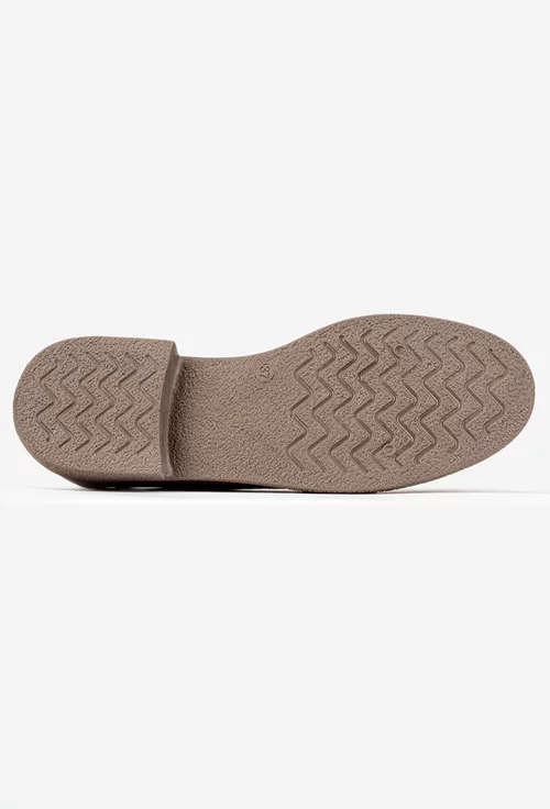 Mocasini dama NUR taupe din piele naturala