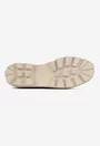 Mocasini dama taupe din piele naturala cu ornament