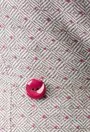 Pardesiu gri cu imprimeu geometric bej inchis si roz din bumbac Ailis