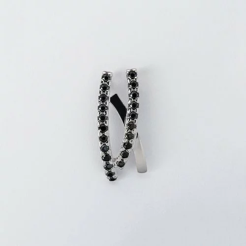 Pandantiv din argint cu pietre de zirconiu negre 37014